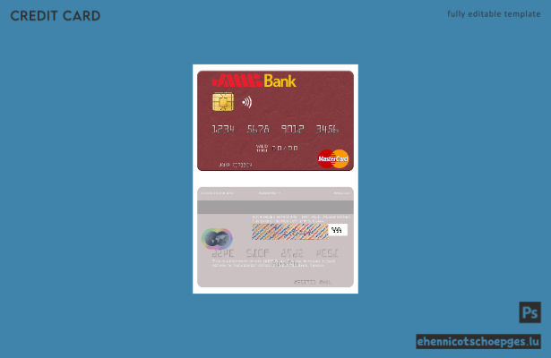 Tunesien JMMB Bank Mastercard Beispielvorschau